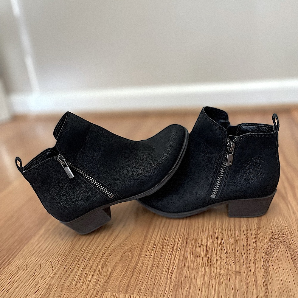 Girls Lucky Brand Booties Black Size 13🍀